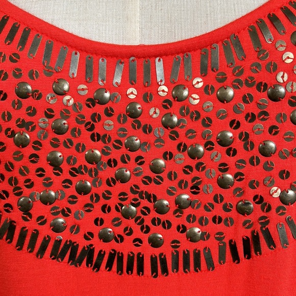 GRACE Dresses Red Spice Antique Brass Palm Beach Maxi Dress Size XL - Picture 3 of 9